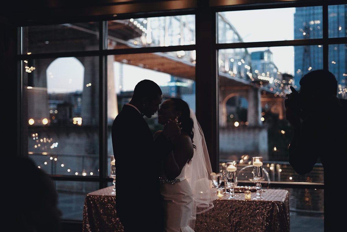 Bride and groom first dance